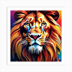 Lion Painting 75 Art Print