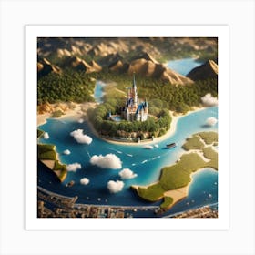 Cinderella'S Castle overview Art Print