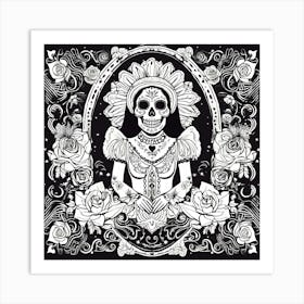 Day Of The Dead Skull Art Print