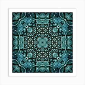 Modern Abstraction Emerald Pattern 1 Art Print