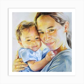 Mother And Baby Art Print