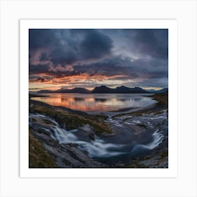 Sunset In Iceland Art Print