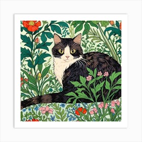 Cat In The Garden 4 Art Print