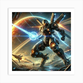 Aether Knight Mech 1024x1024 Art Print