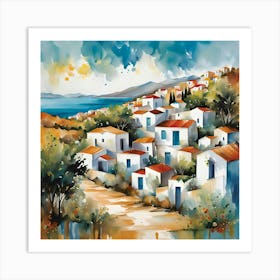 Village By The Sea 1 Art Print