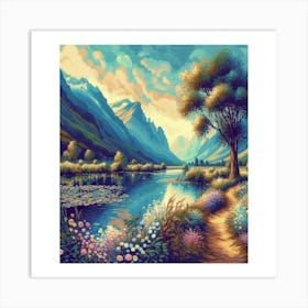 Landscape Painting 1 Art Print