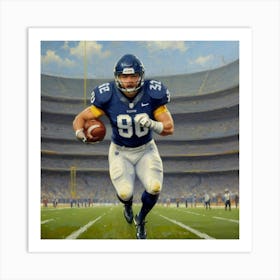 The Impact Warrior Football Star in Motion Art Print