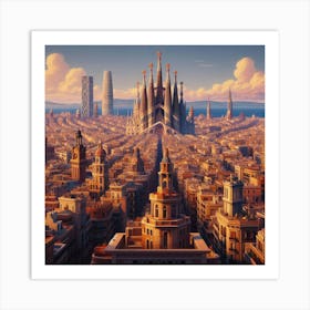 Sagrada Silhouette: Barcelona Brilliance Art Print