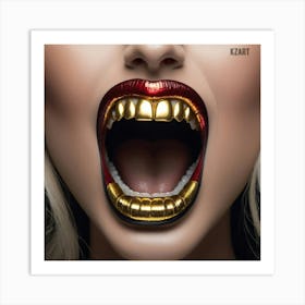 Gold Teeth 3 Art Print