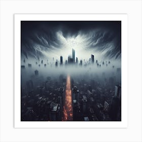 Futuristic Cityscape 1 Art Print