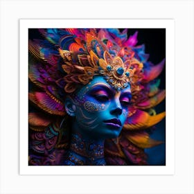 Colorful Kaleidoscope Woman Art Print