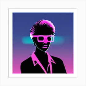 Woman With Glasses Art Print