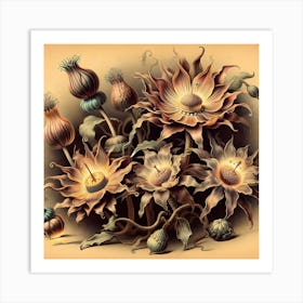 Flowers On A Table Art Print