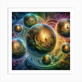 Psychedelic Spheres Art Print