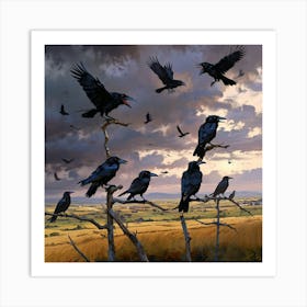 Crows Art Print