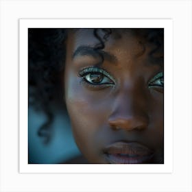 Portrait Of A Young African American Woman Art Print