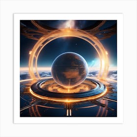 Futuristic Spaceship 59 Art Print