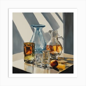 Still Life With Glasses Art Print