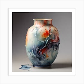 Art print of a vase for living room in attractive colors 1 Art Print