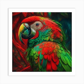 Tropical Parrot Art Print