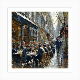 Paris Cafes Art Print