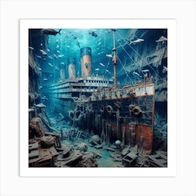 Titanic Under The Sea Art Print