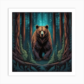 Bear In The Forest 12 Art Print