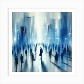 Loneliness In The Crowd Art Print