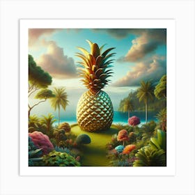 Pineapple In The Garden Art Print