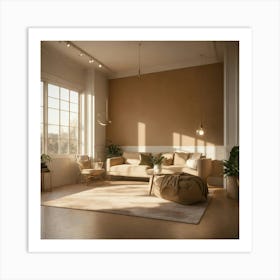 A Room With A Solid Color Background，Featuring Pri (4) Art Print