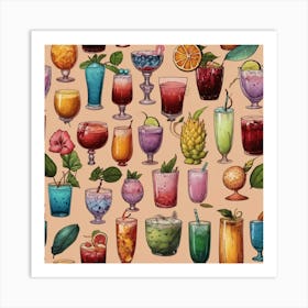 Default Exotic And Unusual Drinks Aesthetic 2 Art Print