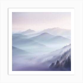 Sunrise Over The Mountains Art Print