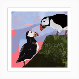 He’s Looking at you Puffin Art Print