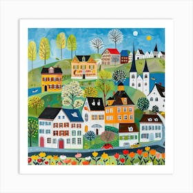 Kids Travel Illustration Zurich 4 Art Print