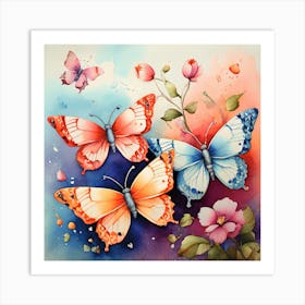 Beautiful Butterfly Painting Art Print