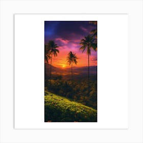 Sunset In Sri Lanka Art Print