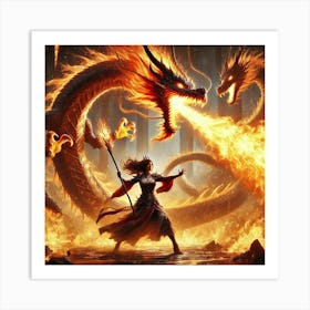 Empress Lian Dragon Breath Converted Art Print