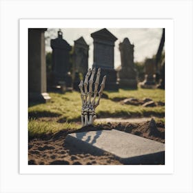 Graveyard Hand Art Print