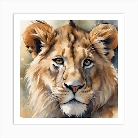 Lion portrait Art Print