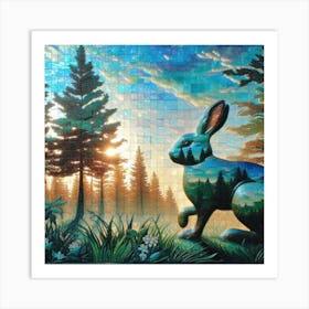 Rabbit In The Woods Art Print