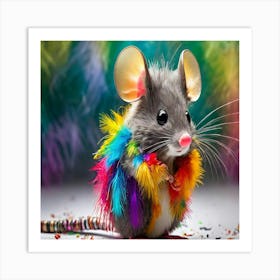 Rainbow Mouse 1 Art Print