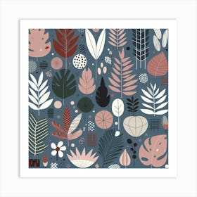 Scandinavian style, Jungle Bouquet 2 Art Print