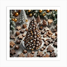 Christmas Tree With Chocolates Art Print