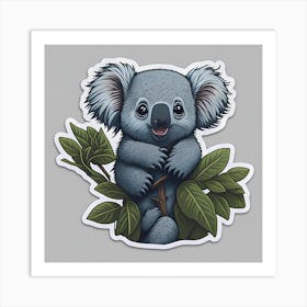 Koala Sticker 5 Art Print