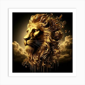 Golden Lion 7 Art Print