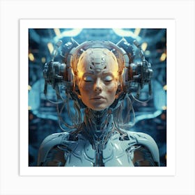 Futuristic Woman 2 Art Print