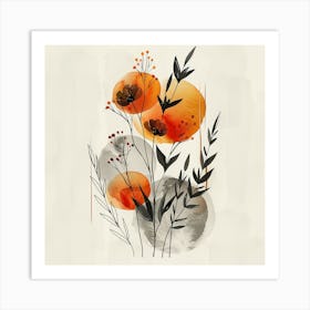 Abstract Flower Painting Art Print