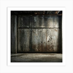 A Seasoned Concrete Wall Enduring The Test Of Time Under The Weight Of Distressed Textures Reveals (4) Art Print