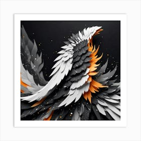 Black and White Abstract Art 335 Art Print