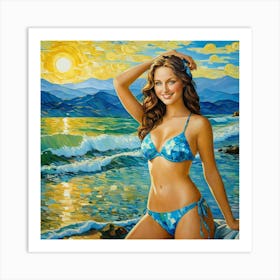 Woman In A Bikini fuk Art Print